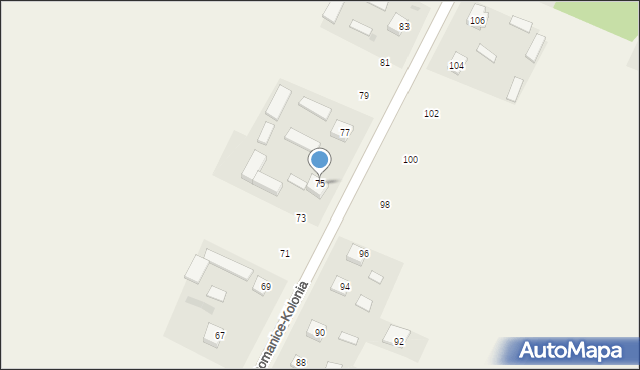 Domanice-Kolonia, Domanice-Kolonia, 75, mapa Domanice-Kolonia