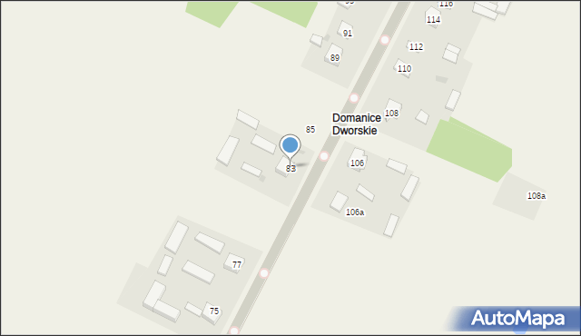 Domanice-Kolonia, Domanice-Kolonia, 83, mapa Domanice-Kolonia