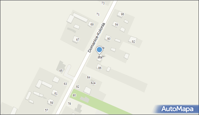 Domanice-Kolonia, Domanice-Kolonia, 86a, mapa Domanice-Kolonia