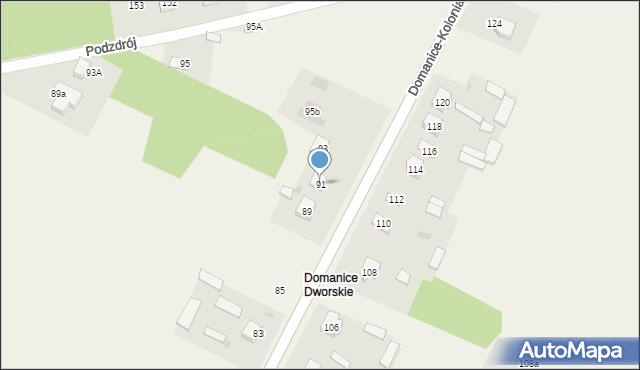Domanice-Kolonia, Domanice-Kolonia, 91, mapa Domanice-Kolonia
