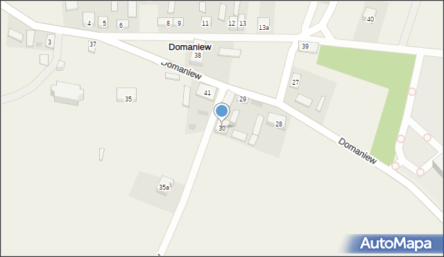 Domaniew, Domaniew, 30, mapa Domaniew