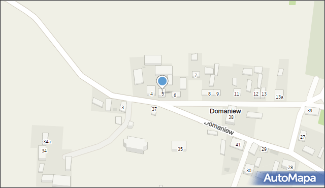 Domaniew, Domaniew, 5, mapa Domaniew