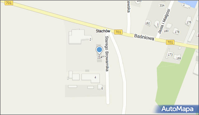 Domaniewek, Domaniewek, 21A, mapa Domaniewek