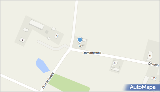 Domaniewek, Domaniewek, 13, mapa Domaniewek