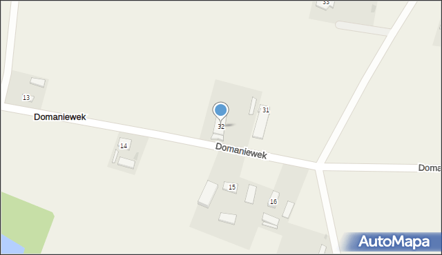 Domaniewek, Domaniewek, 32, mapa Domaniewek