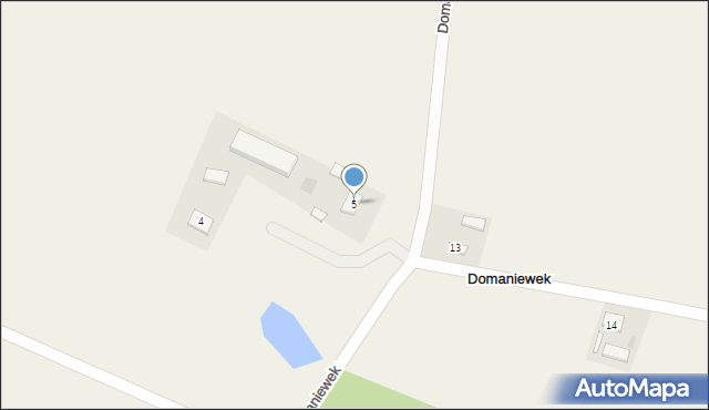 Domaniewek, Domaniewek, 5, mapa Domaniewek