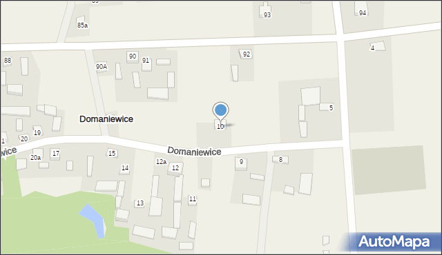Domaniewice, Domaniewice, 10, mapa Domaniewice