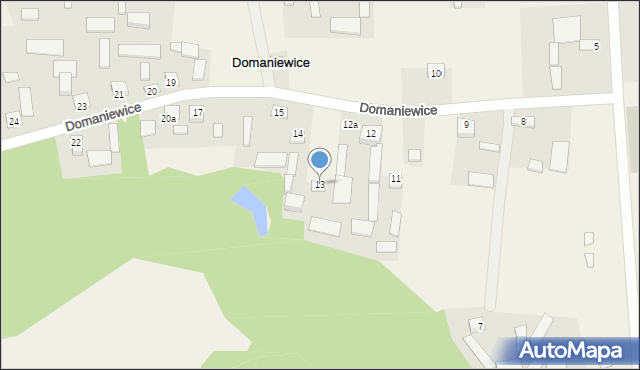 Domaniewice, Domaniewice, 13, mapa Domaniewice