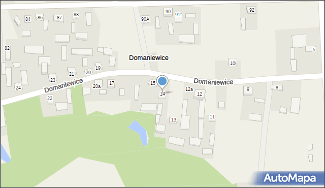 Domaniewice, Domaniewice, 14, mapa Domaniewice