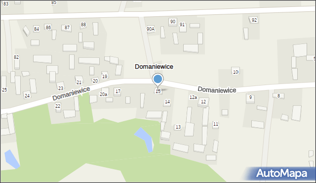 Domaniewice, Domaniewice, 15, mapa Domaniewice