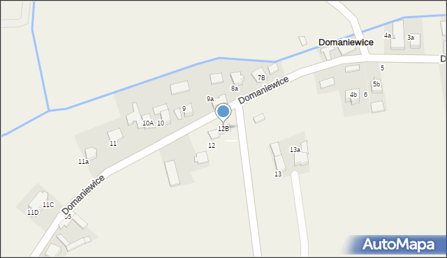 Domaniewice, Domaniewice, 12B, mapa Domaniewice