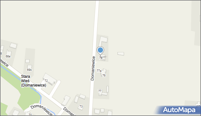 Domaniewice, Domaniewice, 78, mapa Domaniewice