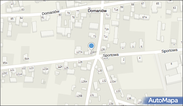 Domaniów, Domaniów, 127, mapa Domaniów