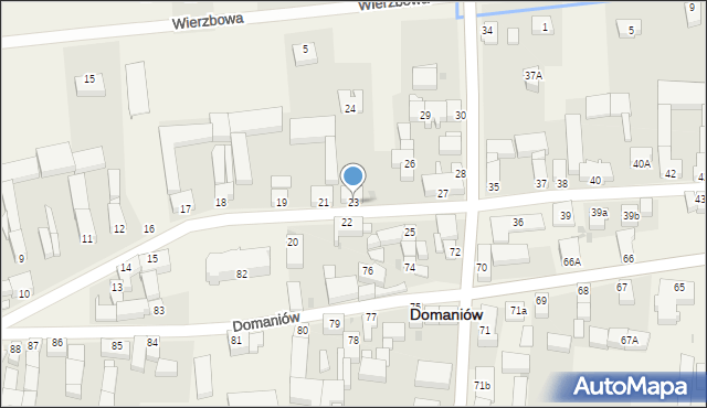 Domaniów, Domaniów, 23, mapa Domaniów