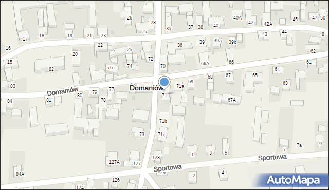 Domaniów, Domaniów, 71, mapa Domaniów