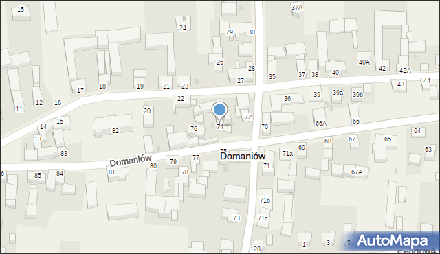 Domaniów, Domaniów, 74, mapa Domaniów