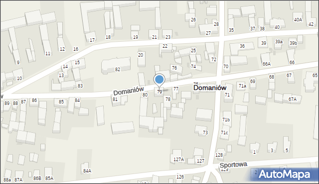 Domaniów, Domaniów, 79, mapa Domaniów