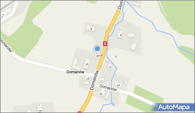 Domanów, Domanów, 10, mapa Domanów