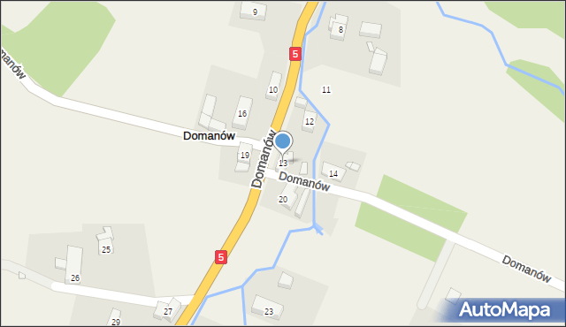 Domanów, Domanów, 13, mapa Domanów