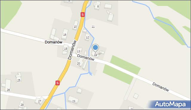 Domanów, Domanów, 14, mapa Domanów