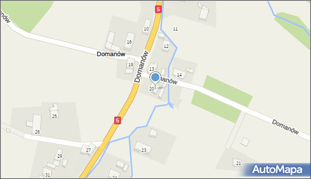 Domanów, Domanów, 22, mapa Domanów