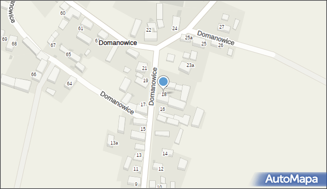 Domanowice, Domanowice, 18, mapa Domanowice