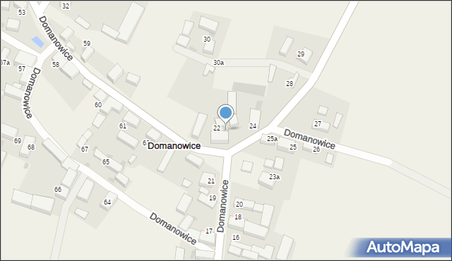 Domanowice, Domanowice, 22a, mapa Domanowice