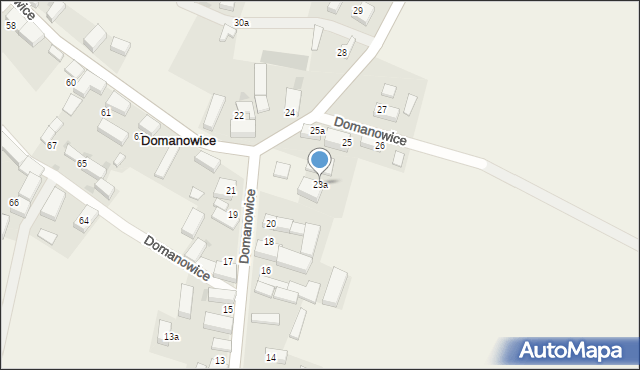 Domanowice, Domanowice, 23a, mapa Domanowice