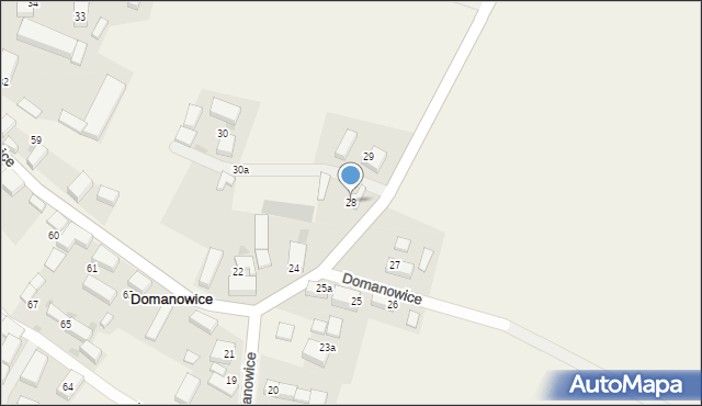 Domanowice, Domanowice, 28, mapa Domanowice