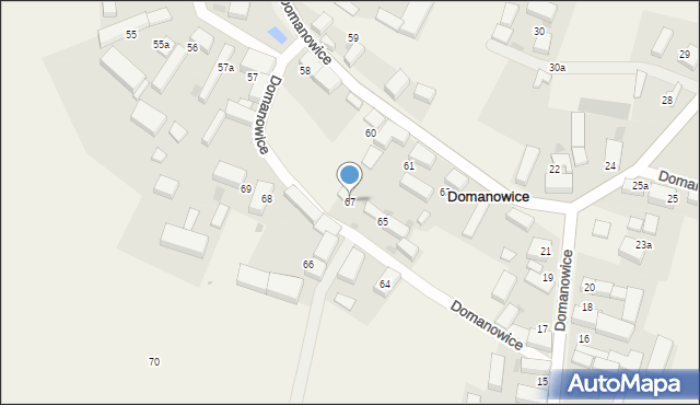 Domanowice, Domanowice, 67, mapa Domanowice