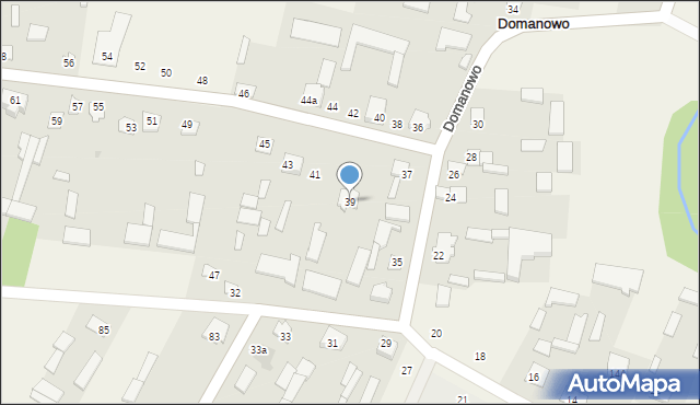 Domanowo, Domanowo, 39, mapa Domanowo