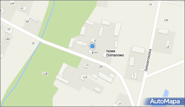 Domanowo, Domanowo, 8, mapa Domanowo