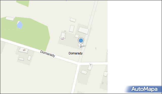 Domarady, Domarady, 10, mapa Domarady