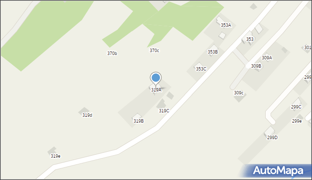 Domaradz, Domaradz, 319A, mapa Domaradz