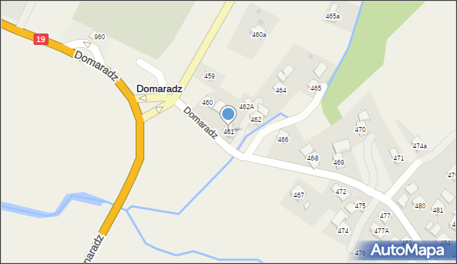 Domaradz, Domaradz, 461, mapa Domaradz