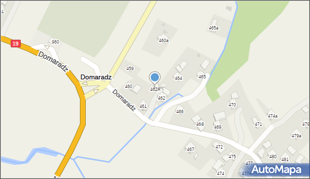 Domaradz, Domaradz, 462A, mapa Domaradz