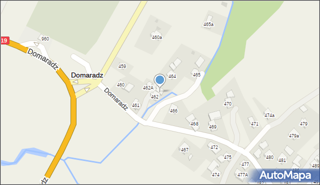 Domaradz, Domaradz, 463, mapa Domaradz