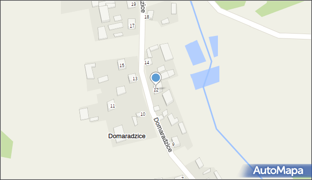 Domaradzice, Domaradzice, 12, mapa Domaradzice