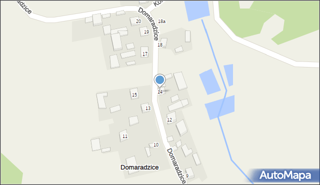 Domaradzice, Domaradzice, 14, mapa Domaradzice