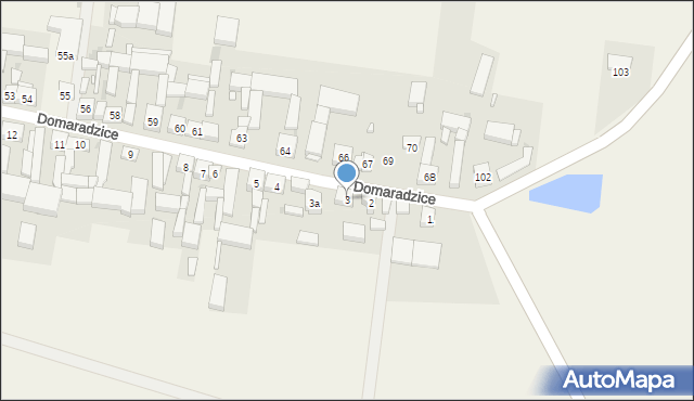 Domaradzice, Domaradzice, 3, mapa Domaradzice