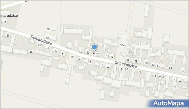 Domaradzice, Domaradzice, 51, mapa Domaradzice