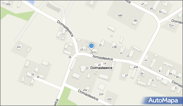 Domasławice, Domasławice, 17, mapa Domasławice