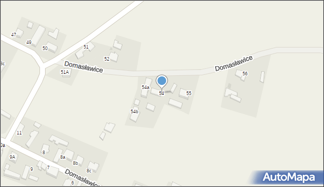 Domasławice, Domasławice, 54, mapa Domasławice