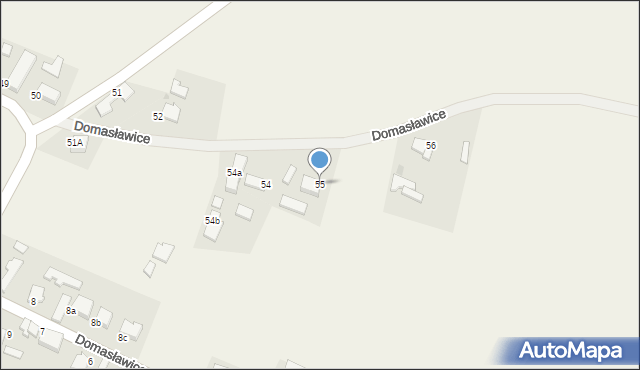 Domasławice, Domasławice, 55, mapa Domasławice