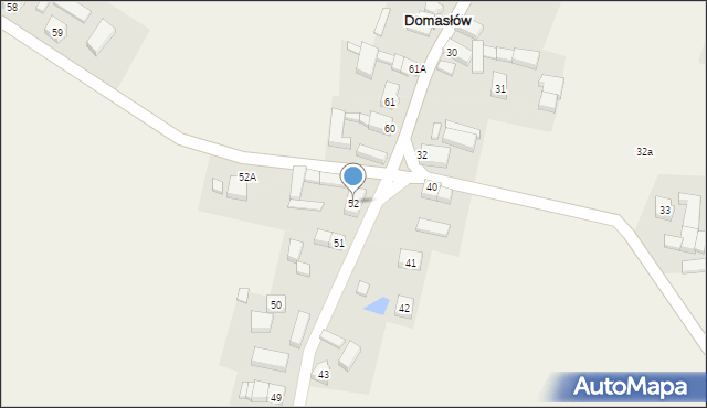 Domasłów, Domasłów, 52, mapa Domasłów