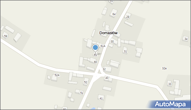 Domasłów, Domasłów, 61, mapa Domasłów