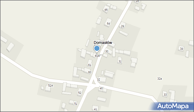 Domasłów, Domasłów, 61A, mapa Domasłów