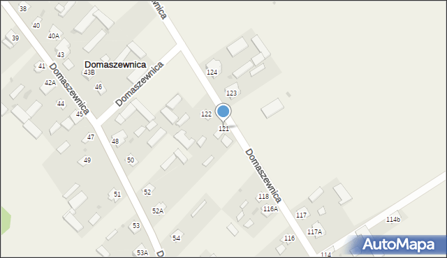Domaszewnica, Domaszewnica, 121, mapa Domaszewnica