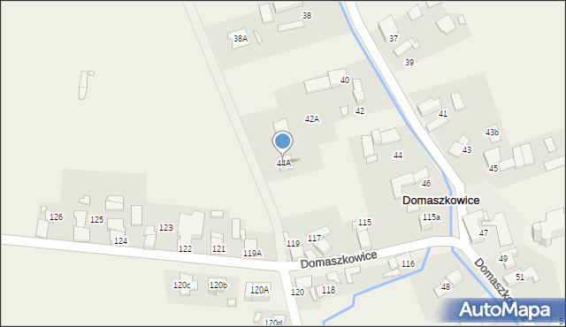 Domaszkowice, Domaszkowice, 44A, mapa Domaszkowice