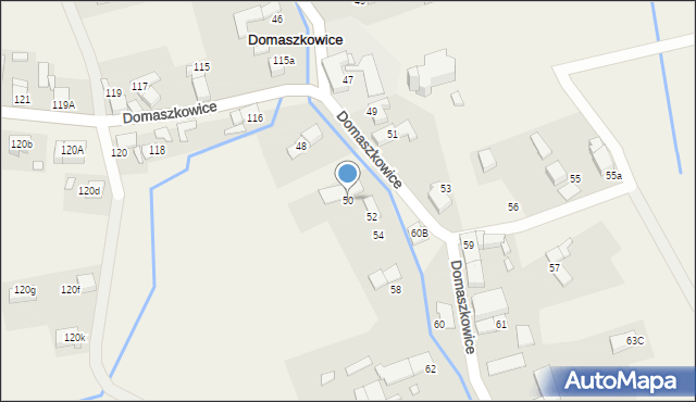 Domaszkowice, Domaszkowice, 50, mapa Domaszkowice